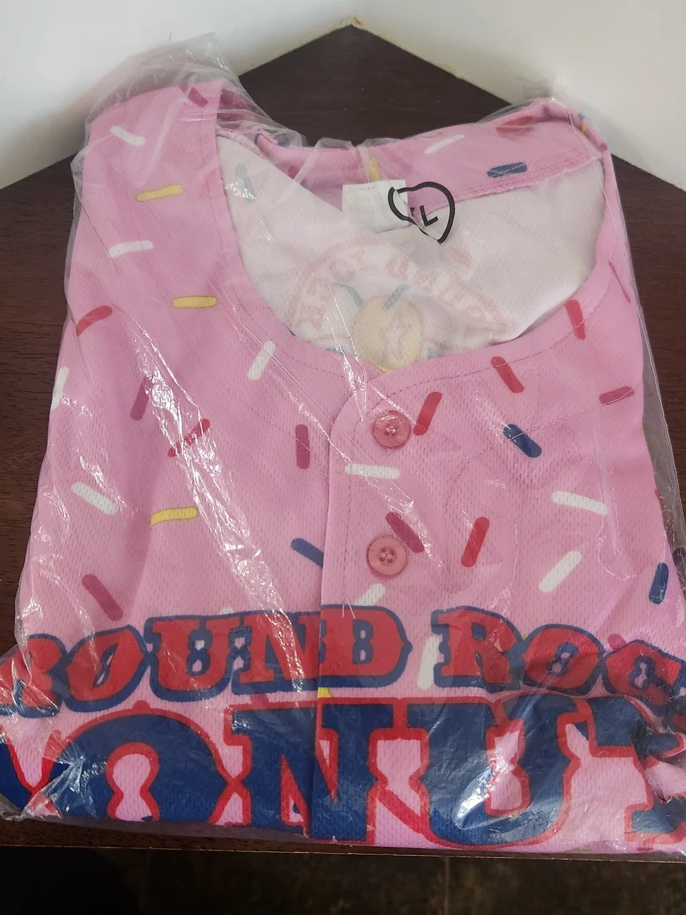 NEW Round Rock Express Donuts Jersey XL Sprinkles Homer Simpsons Texas Rangers